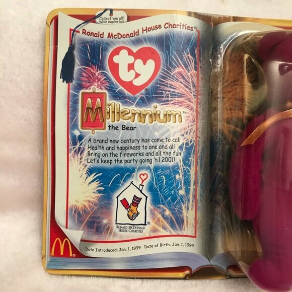 Collectible TY Millennium The Bear McDonald's Original Packaging McDonalds - Picture 3 of 12